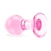 Crystal Premium Glass Large Butt Plug in Pink