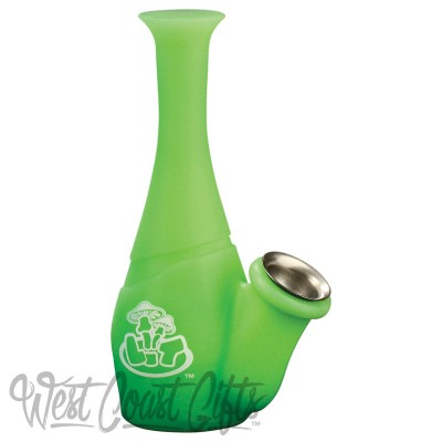 LIT Silicone 6" Tall Water Pipe Glow-in-the-dark