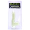 Basix 6.5 Inch Suction Base Dildo in Glow-In-The-Dark