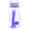 Basix 7.5 Inch Suction Base Dildo in Purple