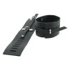 Bondage Basics Leather Wrist Cuffs in Black