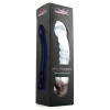 Blue Textured Treasure Glass Indulgence Dildo