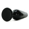 Crystal Spires Glass Butt Plug in Black