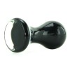 Crystal Pops Large Glass Plug in Black